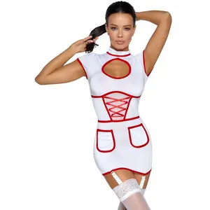 Kleid mit Strapsen im Krankenschwester-Look günstig