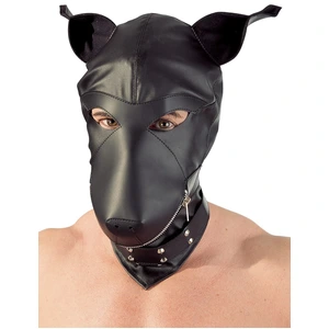 Kopfmaske  Dog  aus weichem Lederimitat günstig