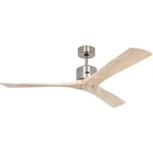 Casafan Deckenventilator Macau, chrom/holz hell, Fernbedienung günstig
