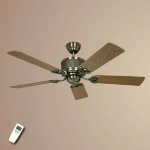 CasaFan Deckenventilator ECO ELEMENTS, eiche/messing, Ø 132 cm leise günstig