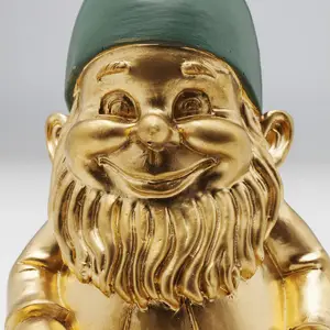 KARE Deko-Figur Zwerg Sitting, grün/goldfarben, Polyresin günstig