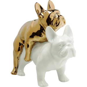 Kare Design Dekofigur Deko Figur Love Dogs Gold günstig