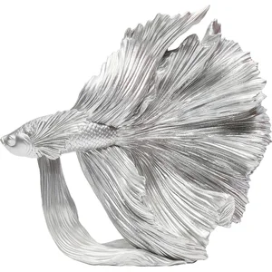 Kare Design Dekofigur Betta Fish Silber Klein günstig