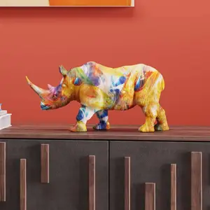 KARE Deko-Figur Colored Rhino, Polyresin, bunt bedruckt günstig