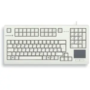 Cherry TouchBoard G80-11900, hellgrau Kompakte Tastatur mit integriert...