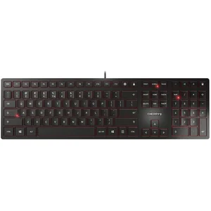 CHERRY KC 6000 Slim, Volle Größe (100%), Kabelgebunden, USB, Schwarz