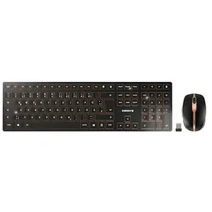 CHERRY DW 9100 slim, kabelloses Tastatur und Maus-Set, schwarz-bronze günstig