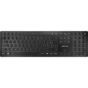 CHERRY KW 9100 SLIM, Kabellos, RF Wireless + Bluetooth, Schwarz