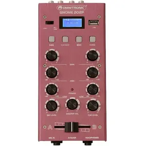 Omnitronic GNOME-202P Mini-Mixer rot, Mischpult, Rot