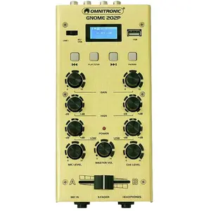 Omnitronic GNOME-202P Mini-Mixer gold, Mischpult, Gold