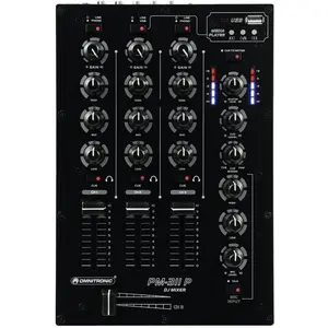 Omnitronic PM-311P DJ-Mixer mit Player, Mischpult, Schwarz