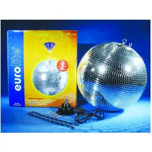 Eurolite Discokugel-Set mit Motor (40 cm), Spiegelkugel, Mehrfarbig günstig