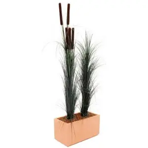 Europalms, Kunstpflanzen, Schilfgras mit Kolben, künstlich, dunkelgrün, 152cm günstig