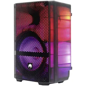 Omnitronic MSE-8+ Akku Partylautsprecher mit LED-Effekten (Aktiv), PA Lautsprecher, Mehrfarbig