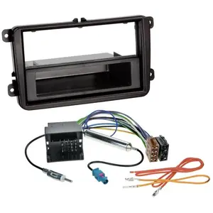 ACV, Autoradio Installation, 2-ISO Kit m. Fach Seat Skoda VW passiv Antenne günstig