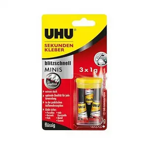UHU blitzschnell MINIS gel Sekundenkleber 3x 1,0 g günstig