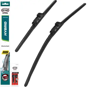 HEYNER® Scheibenwischer-Set 600 mm / 480 mm Hybrid mit PT-Adapter vorn...