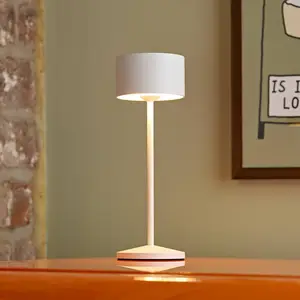 LED-Akku-Tischleuchte Veluna, weiß, 3er-Set, 25 cm, IP44