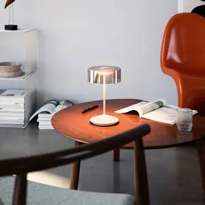 SIGOR LED-Akkutischleuchte Numotion, beige, Glas, IP54, dimmbar günstig