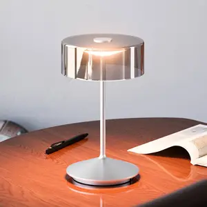 Sigor LED-Akkutischleuchte Numotion, silber, Glas, IP54, dimmbar günstig