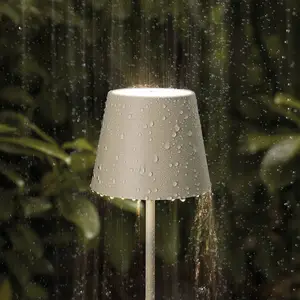 Sigor LED-Akkutischlampe Nuindie, USB-C, beige, IP54, dimmbar günstig