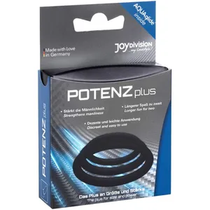 JOYDIVISION POTENZplus schwarz, Penisringe aus medizinischem Silikon Potenzring Toys, 3er SET (S M 1 ct