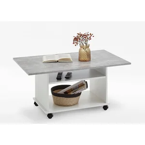VidaXL FMD Couchtisch, Wohnzimmertisch/Sofatisch mit Stauraum, auf Rollen, 100 x 44 x 60 cm günstig