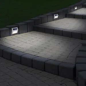 LED-Solar-Außenwandleuchte 5282104, Edelstahl, 4er-Set, IP44