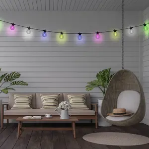 LED-Solar-Lichterkette CADENA, RGB, schwarz, 10-flg., 5 m