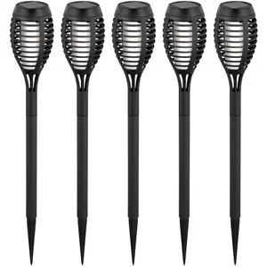 Näve 5er-Set Solar-/Fackelerdspieß "FANILO" H: 47cm, Lampe für den Auß...