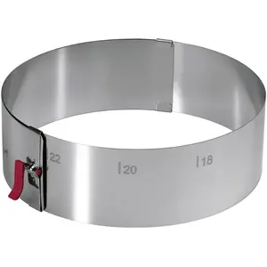 Lares Tortenring mit Klemmhebel, Backform, Silber