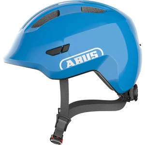ABUS Kinderhelm Smiley 3.0 - Fahrradhelm mit tiefer Passform, kindergerechten Designs & Platz für einen Zopf - für Mädchen und Jungs - Blau Glänzend, Größe S (45-50 cm) günstig