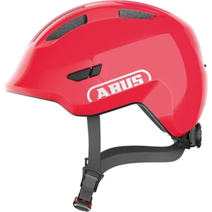 ABUS Kinderhelm Smiley 3.0 - Fahrradhelm mit tiefer Passform, kindergerechten Designs & Platz für einen Zopf - für Mädchen und Jungs - Rot Glänzend, Größe S (45-50 cm) günstig