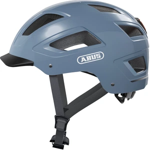 ABUS Stadthelm Hyban 2.0 - Fahrradhelm mit Rücklicht, ABS-Hartschale, guter Passform - für Damen und Herren - Hellblau, Größe L (56-61 cm)