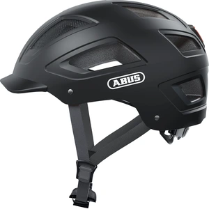 ABUS Stadthelm Hyban 2.0 - Fahrradhelm mit Rücklicht, ABS-Hartschale, guter Passform - für Damen und Herren - Schwarz Matt, Größe L (56-61 cm)