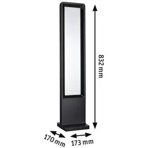 Paulmann LED-Wegeleuchte Reana, anthrazit, 83 cm Metall IP44