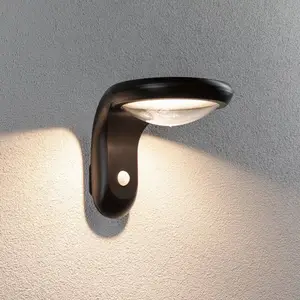 Paulmann LED-Solar-Außenwandlampe Diskola, Sensor, anthrazit