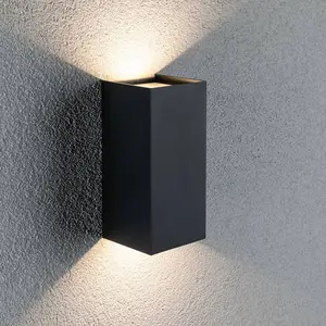 Paulmann LED-Außenwandlampe Flame, 22 cm, anthrazit, up/down