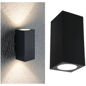 Paulmann Flame Außenwandlampe 2fl 12,8cm anthrazit