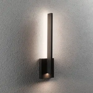 Paulmann LED-Außenwandlampe Levka, anthrazit, 49 cm Alu IP44