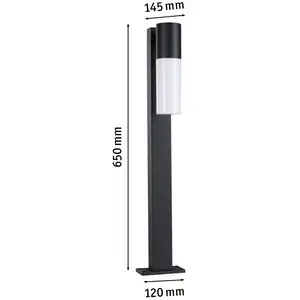 Paulmann Wegelampe Tralia, anthrazit Höhe 65 cm Alu IP44 E27