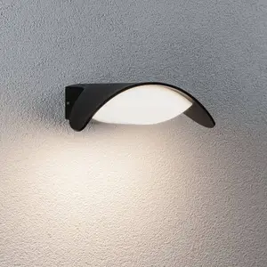 Paulmann LED-Außenwandlampe Mesana, anthrazit 24 cm Alu IP44