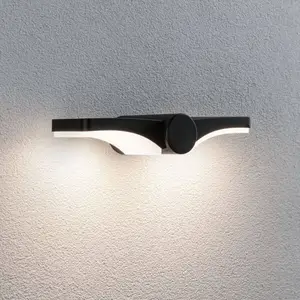 Paulmann LED-Außenwandlampe Pekana, anthrazit 30 cm Alu IP44