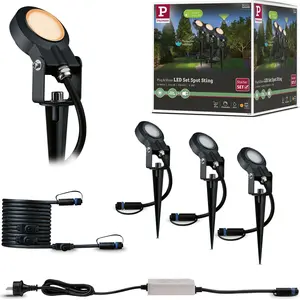 Paulmann Plug & Shine LED Gartenstrahler Sting Basisset insektenfreund...