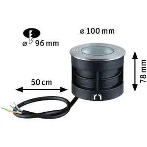 Paulmann Vanea LED-Bodeneinbauleuchte IP67, Ø 10cm