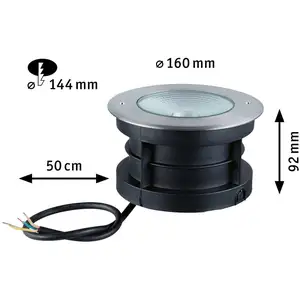 Paulmann Vanea LED-Bodeneinbauleuchte IP67, Ø 16cm