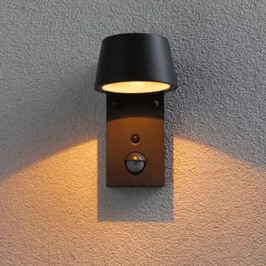 Paulmann LED-Sensor-Außenwandlampe Capea, anthrazit, IP44