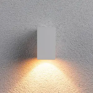 Paulmann LED-Außenwandlampe Flame, weiß, Höhe 8 cm, IP44