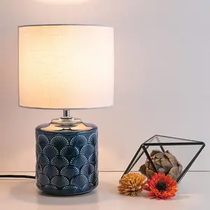 Pauleen Glowing Midnight Tischlampe weiß/blau günstig