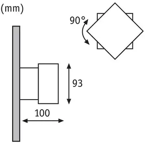 Paulmann Cybo LED-Außenwandleuchte, 2.700 K, 10x10 cm, weiß